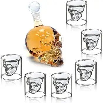 Craniul Transparent Pahar Decantor Vin,Whisky Craniu Pahare,Schelet Pahar De Vin Pentru Bar De Familie Decor De Halloween Cana