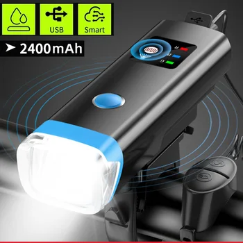 Față de biciclete Lumini Auto Oprit Super-Luminos USB Reîncărcabilă Set de DUS Montare Lumini de Biciclete, rezistent la apa Far Flashligh Corn