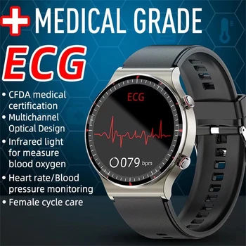 G08 Grad Medical de Monitorizare a Sănătății PPG + ECG Bărbați Femei Ceas Inteligent Heart Rate Monitor de Oxigen Sânge de Fitness Sport Smartwatch Nou