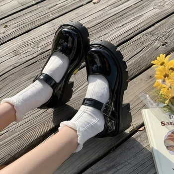 Lolita Pantofi Femei Japoneze Pantofi Mary Jane pentru Femei Vintage Fete Elevii JK Uniformă Toc Înalt Pantofi Platforma Cosplay Plus Dimensiune