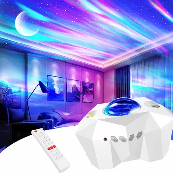 Colorat Cerul Înstelat Galaxy Proiector Lumina de Noapte Copilul Bluetooth USB Music Player Star Lumina de Noapte LED Lampa de Proiecție cu Laser Gif