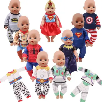 Papusa super-Erou American Haine de Asamblare se Potrivesc 18 Inch American Doll 40-43cm-a Născut Copilul Accesorii Pentru Copil Ziua de nastere Festivalul Cadou