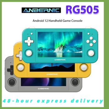 ANBERNIC RG505 Android 12 Sistem de 4.95 Inch, Noua Consolă de jocuri Portabile Ecran OLED Tactil de Unisoc Tigru T618 64-bit Built-in