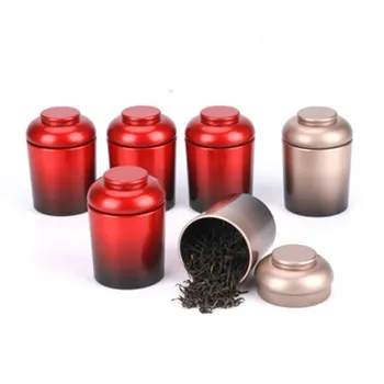 Ceai Cutie Sigilate Rotund Teaware Container de Depozitare Borcan Tin Pătrat Poate Bomboane de Fier Canistra de Metal Cutie de Ceai pentru Bucatarie Ceai Cafea Suga