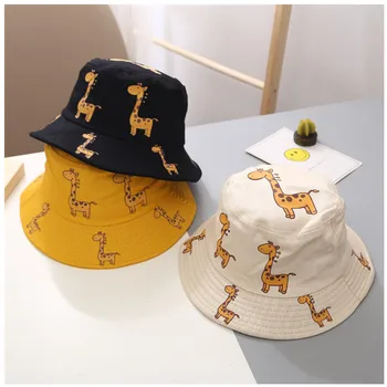 Nouă Copii Pescar Pălărie Pălărie de Vară de animale de Imprimare Bumbac Găleată Pălărie Pentru Fete Baieti Panama Ori Fete Palarie de Soare cu ridicata