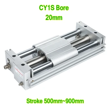 SMC Tip CY1S CY1S20 cuplaj Magnetic Rodless Slider Tip Pneumatic Aer Cilindru CY1S20-500 CY1S20-600 CY1S20-700 CY1S20-800