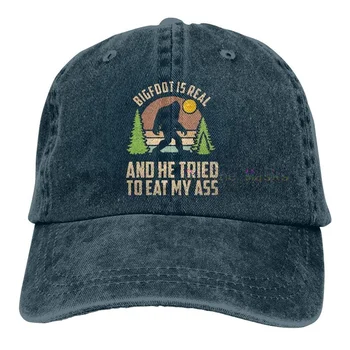 Bigfoot este Real și A Încercat să mă pupi în Fund Sapca Unisex Vintage Trucker Hat Reglabil Pălării de Cowboy pentru Barbati Femei