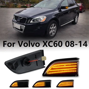 2 buc Dinamică LED Lumina de Semnalizare Retrovizoare Laterale Aripa Lampă Oglindă de Mașină Dotari Pentru Volvo XC60 2008-2014 OEM# 31217288/31217289