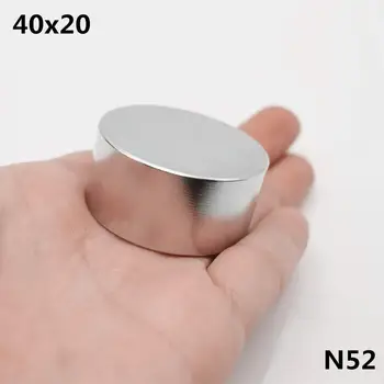 2 buc fierbinte magnet 40x20 mm N52 Rotund puternici magneți puternici din Neodim magnet 40x20mm Magnetic metal 40*20mm