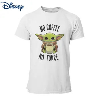 Nici Cafea Nu Forța Copilul Yoda Tricouri Barbati din Bumbac 100% Funny T-Shirt O de Gât Teuri Maneci Scurte Topuri Idee de Cadou