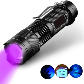 LED Lanterna UV Ultraviolete Lanterna Cu Zoom Mini UV Lumină Neagră de Companie Petele de Urină Detector Scorpion Lanterne de Vanatoare