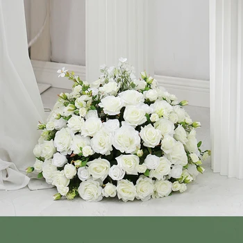 60cm nunta drum duce floare mare minge de simulare de mătase floare trandafir etapă de nunta Roman coloana de flori decor personalizat