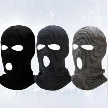 În Aer Liber, Iarna Cald Pălărie Cu Trei Găuri Tricotate Anti-Teroriste Pălării Hoț Hoed Cadou Cool Bandit Cap Masca Termica
