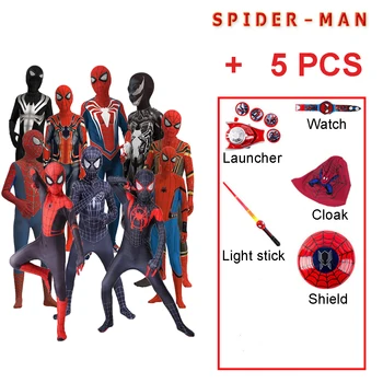 Copii Cadou Spiderman Zentai Raimi Mile super-Erou de Halloween Cosplay Costum Iron Spider Petrecere de Crăciun Ceas Mantie Spider-man
