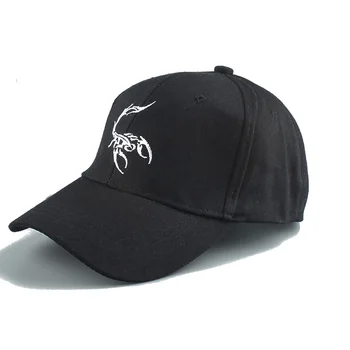 De Vară Șapcă De Baseball Bărbați Femei Snapback Hat Broderie Animal Sapca Trucker Hat Tata Pălărie Scorpion Hip Hop Alb Capac Negru