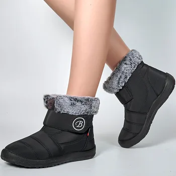 Cizme Pentru Femei De Moda 2022 Impermeabil Cizme De Zapada Pentru Iarna Pantofi Femei Casual Glezna Usoare Botas Mujer Cald Cizme De Iarna