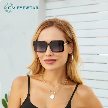 Femei Și Bărbați de Moda Trendy ochelari de Soare de Vară în Europa și America Clasic cadru pătrat în aer liber, de Călătorie de Soare Retro glassses GV