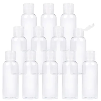 50pcs Plastic PET Capac Flip-Lotiune de Sticle de 10-100ml Clar Cosmetice Proba Recipient de Călătorie Mini Umple Flacoane cu Lichid, Sticle de Șampon