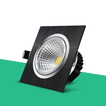 Pătrat negru Încastrat tip Downlight LED COB 7W 9W 12W 15W LED Lampă de Plafon Estompat Spoturi AC110 220V Iluminat Interior
