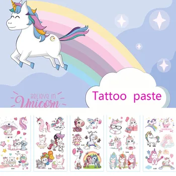 10buc Desene animate Unicornul de Tatuaj Pentru Copil Drăguț Fals Taty Copii Tatouage Temporaire Body Art Impermeabil Tatuaj Temporar Autocolant