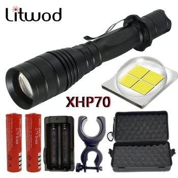 Litwod Z40P75 puternic lanterna LED-uri lanterna CREE XHP70 3200lm convoi obiectiv xlamp 18650 zoom Lanterna