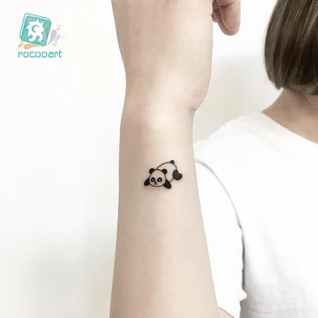 Rocooart Animal Impermeabil Tatuaj Temporar Autocolant Panda, Pisica Vulpe Tatuaj Body Art Femeile Noua Fals Taty Tatuaje Drăguț Mic Tatuaj