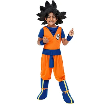 Son Goku Copii Costum Cosplay Anime-Ul Japonez De Halloween Băieți Fete De Îmbrăcăminte Seturi De Carnaval Paști Purim Rochie Fancy