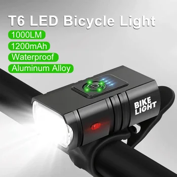 T6 Led Biciclete Lumina din Față 1000LM USB Reîncărcabilă Lanterna MTB Drum a Farurilor Lampa Luz Bicicleta Delantera Accesorii pentru Biciclete