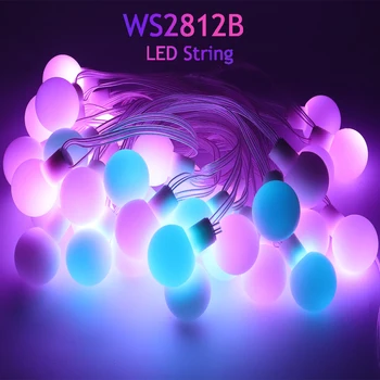 WS2812B LED-uri Colorate cu Balonul Rotund Șir Lumina WS2812 Adresabile Individual Benzi Petrecerea de Crăciun de Decorare Ziua de nastere IP67 DC5V