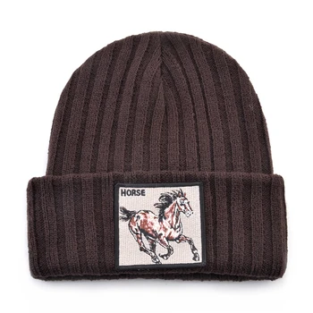 Animale de Iarnă Șapcă Bărbați Căciuli Pentru Baieti Cald Beanie Hat pentru Femei Drăguț Tricotate Chelioși Barbati Casual Slouchy Pălărie gorros invierno