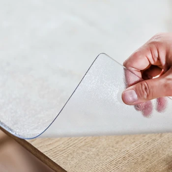 Tabelul protector Inodor PVC transparent impermeabil fata de masa 1,5 mm mușama pătrat rotund oval capac de masa fata de masa personalizate
