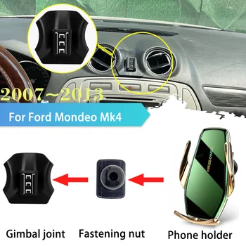 30W Masina Suport de Telefon pentru Ford Mondeo Mk4 2007~2013 GPS Aerisire Clip Inteligent Stand Suport Încărcare Rapidă Wireless Dotari