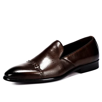 Elegant Din Piele De Lux Brogue Mens Apartamente Pantofi Casual Stil Britanic Oxfords Barbati Brand De Moda Rochie De Pantofi Pentru Bărbați Pantofi De Vara