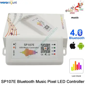 SP107E DC 5V 24V LED-uri de Muzica Cu Controller Wireless Bluetooth Compatibil SPI Plin de Culoare de Control de Muzică Prin APLICAȚIA de Telefon Pentru WS2812B