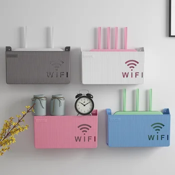Wireless Router Wifi Raft de Depozitare Cutie de Perete din Plastic ABS Organizator Cutie Cablu de Alimentare Suport Organizator Cutie Decor Acasă