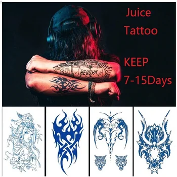 Suc De Cerneală Durată Impermeabil Tatuaj Autocolante Ține 7-15 Zile De Design Cool Pentru Barbati Si Femei Dragon De Talie Body Art Realist Tatuaj