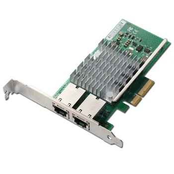 PoEPLUS PCI Express 10G placa de Retea dual RJ45 server NIC