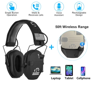 Tactic cu Cască cu Adaptor Bluetooth Ascultarea de Protecție pentru Urechi 23dB Mufe Fotografiere Militare Căști de Vânătoare de Reducere a Zgomotului