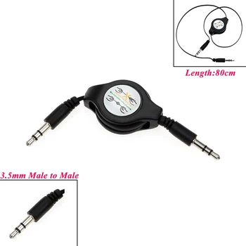 3.5 mm RETRACTABIL AUXILIARE CABLU CABLU audio Auto cablu pentru Computer mobil cablu Audio pentru Masina MP3 Laptop PC