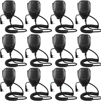 RISENKE 12buc uv5r 82 BF-888S microfon handheld uv-82 radio accesorii impermeabil uv3r mic pentru walkie talkie baofeng kenwood