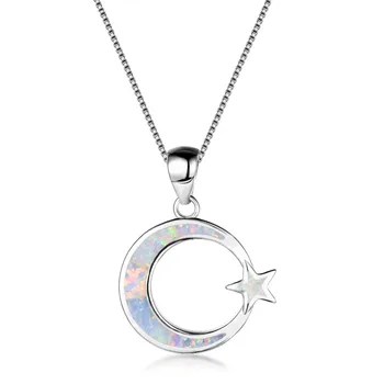 Frumos Elegant Opal Luna Steaua Coliere Pentru Femei Cadouri Bijuterii