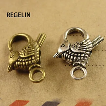 REGELIN 5pcs/lot Retro pasăre mică Incuietoare Homar Cârlige Pentru Colier Lanț Brățară DIY Bijuterii Accesorii Concluziile