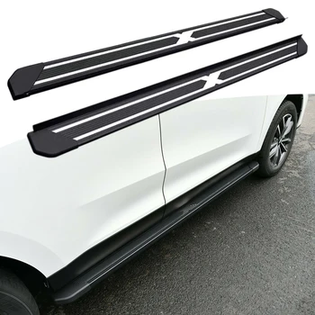 Se potriveste pentru -Land Rover - Defender 2020-2022 2 buc stanga dreapta de funcționare bord trepte laterale nerf bar pedala scari laterale bara laterală