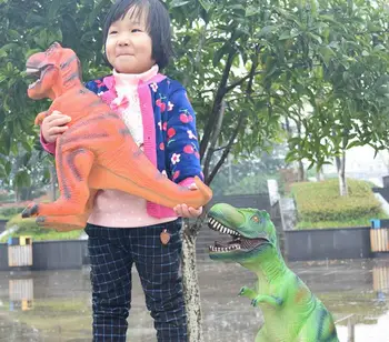 De mari Dimensiuni 65cm Dinozaur de Cifrele de Acțiune Tyrannosaurus Rex Moale Model Animal Jucărie pentru Copii Cadou de Ziua de nastere