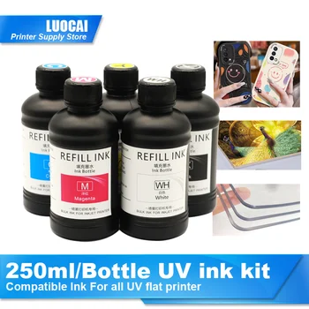 250ml LED Uscare UV Ink Kit Pentru Epson 1390 L800 1400 1410 1430 1500W R290 R330 L805 L1800 Imprimanta Cerneala UV Pentru Toate Imprimanta UV