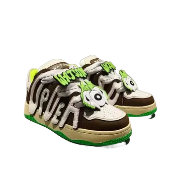 Aimima High Street Scrisoare de Pâine Pantofi cu Talpă Groasă Pantofi de Skateboarding Toamna Retro Casual Pantofi pentru Bărbați și Femei Adidași 35-44