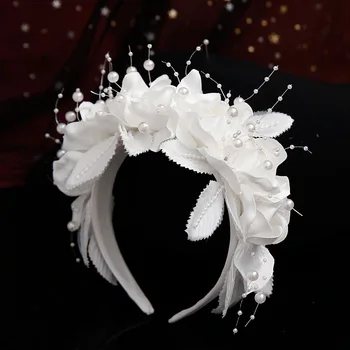 Floare dulce mirese Hairband elegant tesatura caciulita Nou Simplu de mireasa coafuri de Nunta par Bijuterii