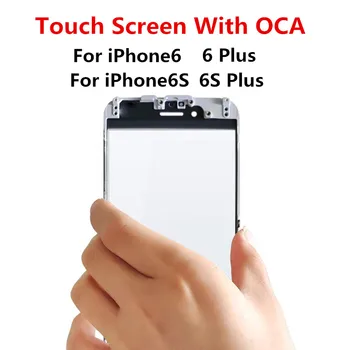 Exterior Ecran Pentru iPhone 6 Plus / iPhone6 / 6S Plus Față Panou Tactil LCD Display Sticla Capac Obiectiv Piese + OCA
