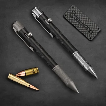 Fibra de Carbon Tactical Pen EDC Șurubul de Aliaj de Titan Pen Auto-apărare Oameni de Afaceri Semn Pen
