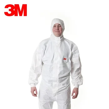 3M 4545 type5/6 Combinezonul de Unică folosință Îmbrăcăminte de Protecție cu Glugă de protecție anti-Praf Respirabil Salopete de laborator siguranța personală Costum
